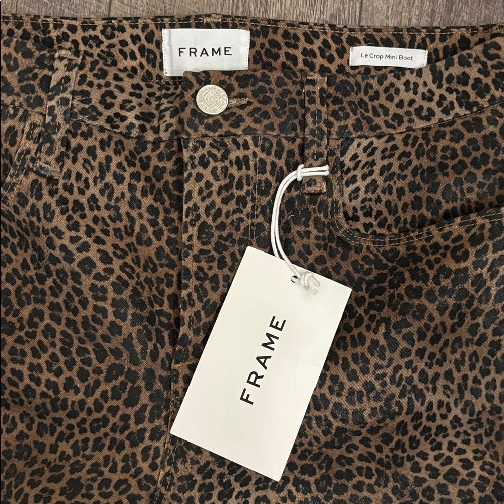 Frame Le Crop Mini Boot Leopard Pant - Picture 3 of 5